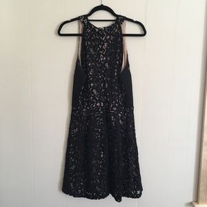 Black lace scuba dress